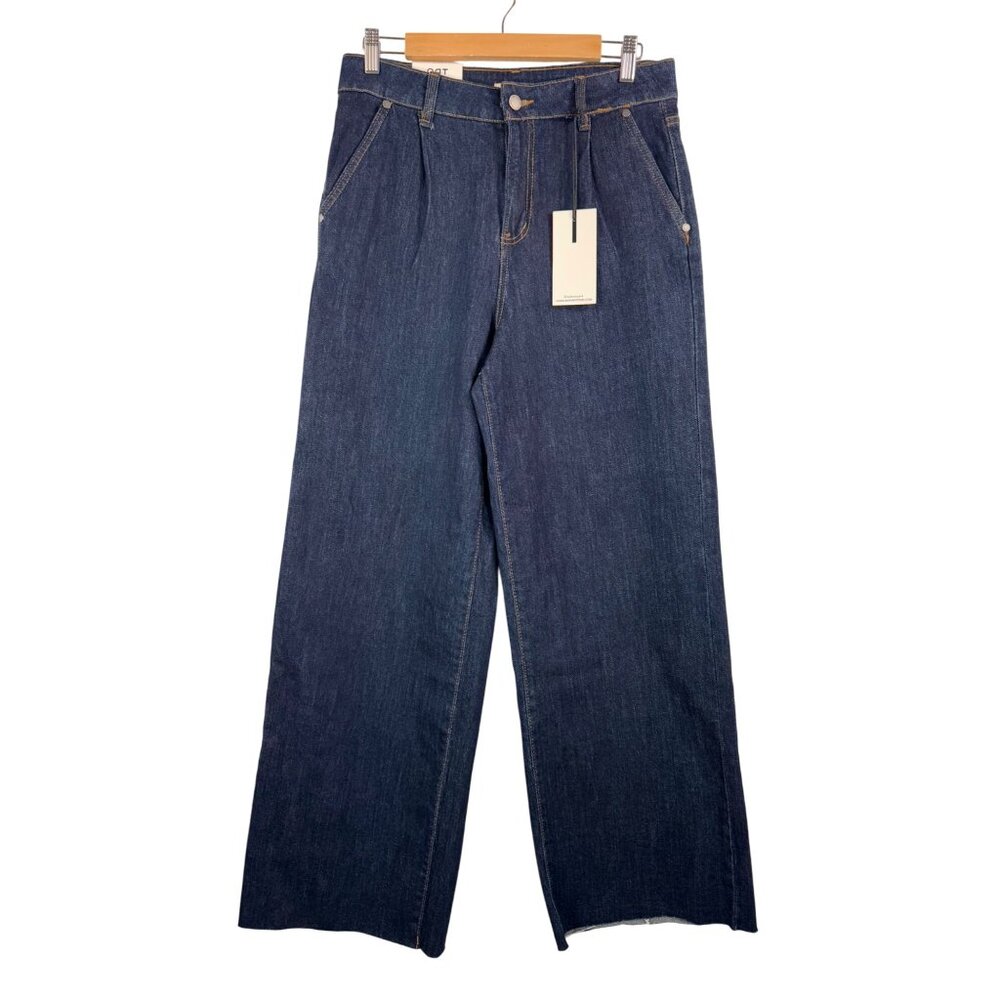Oat New York Dark Indigo Wide Leg Jeans